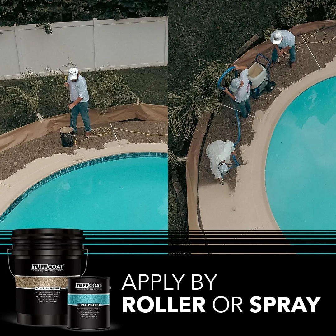 Tuff Coat UT-110 Light Blue - 1 Gallon: Medium Texture, Non-Submersible, Water-Based, Rubberized Non-Skid Coating