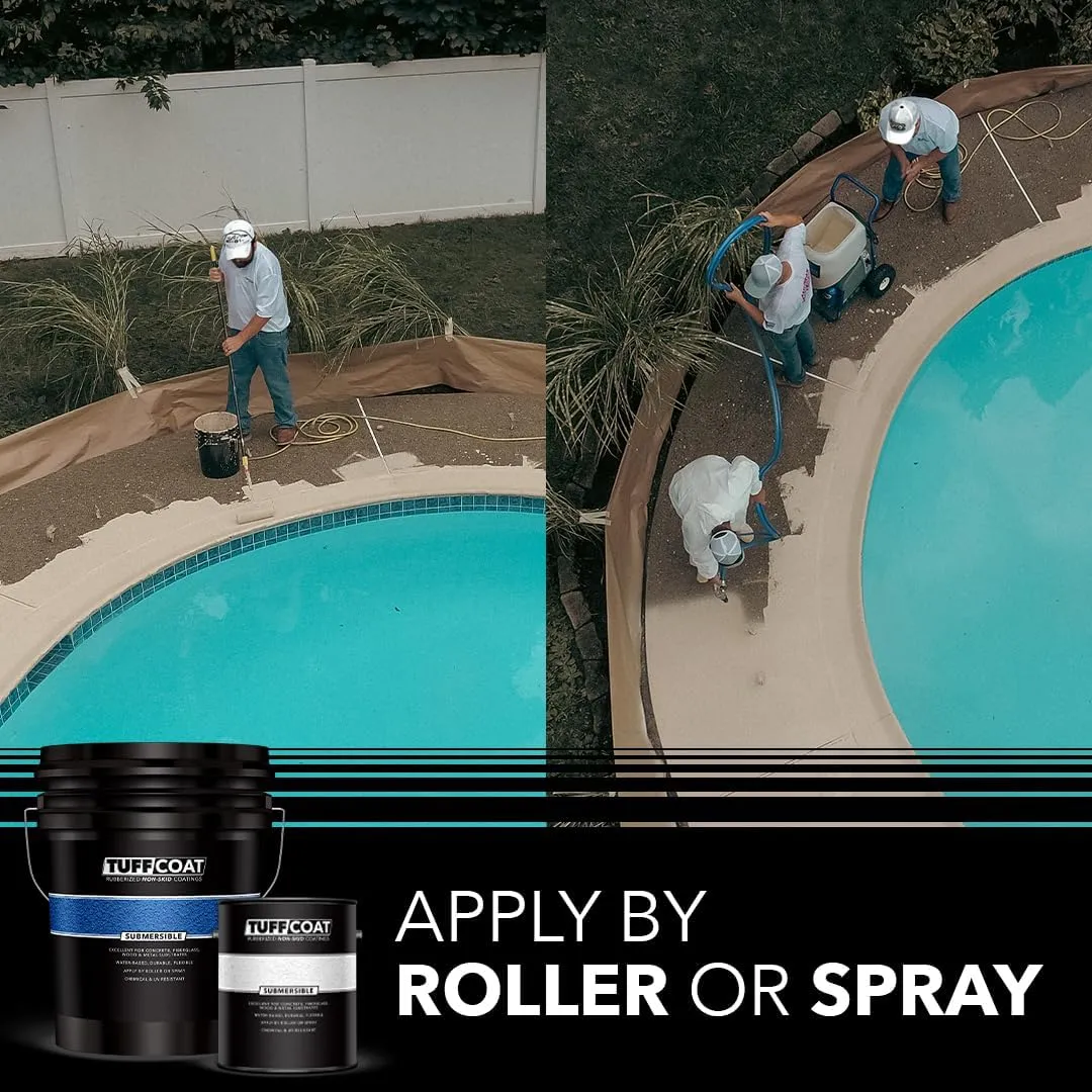 Tuff Coat UT-201 Black - 1 Gallon: Submersible, Water-Based, Rubberized Non-Skid Coating