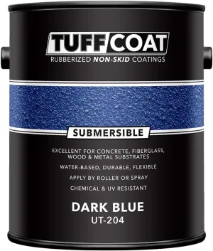 Tuff Coat UT-204 Dark Blue - 1 Gallon: Submersible, Water-Based, Rubberized Non-Skid Coating