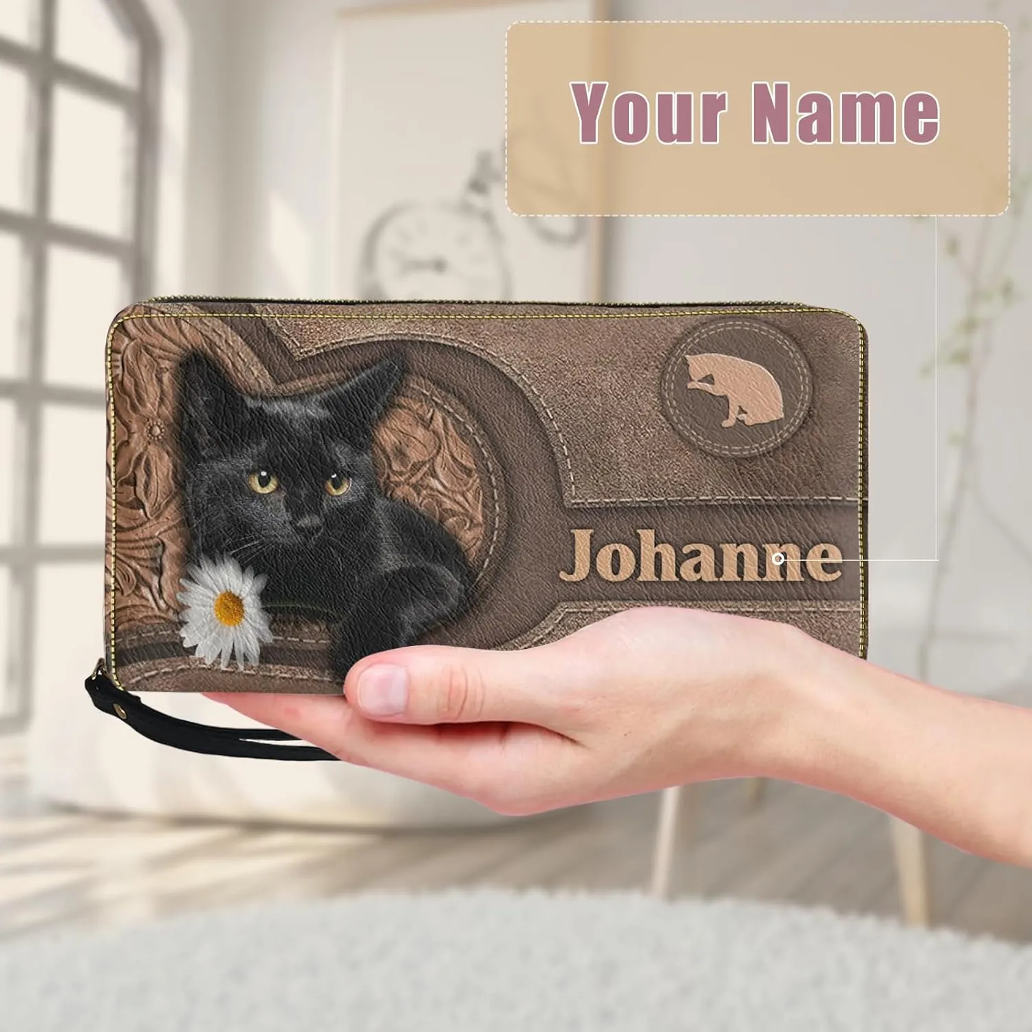 Tuoxiukan Personalized Handbags and Wallet Set for Women Clutch Purse Custom Name Tote Bag Customized Gifts for Mom