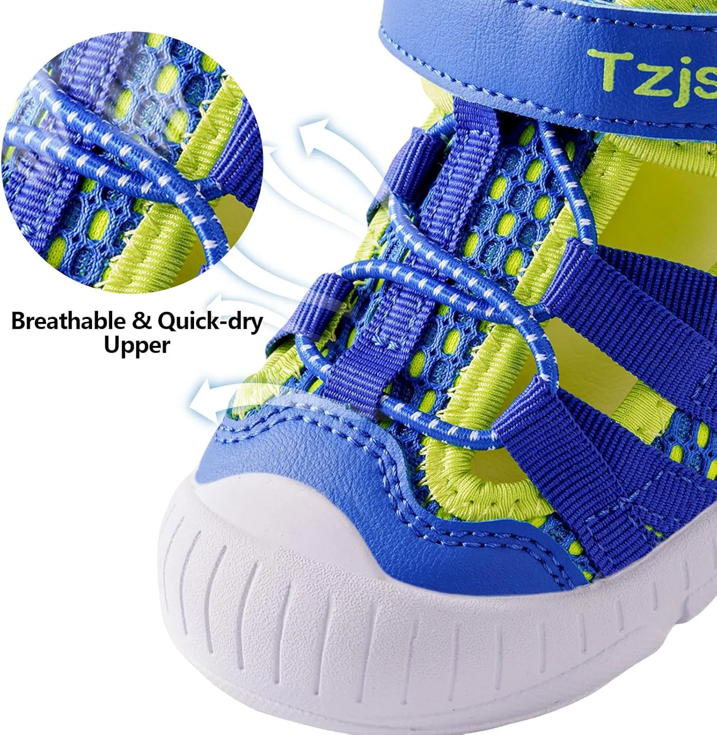 TZJS Boys Girls Water Shoes Kids Lightweight Beach Sport Sandals Breathable Quick Dry Swimming Sandals for Toddler