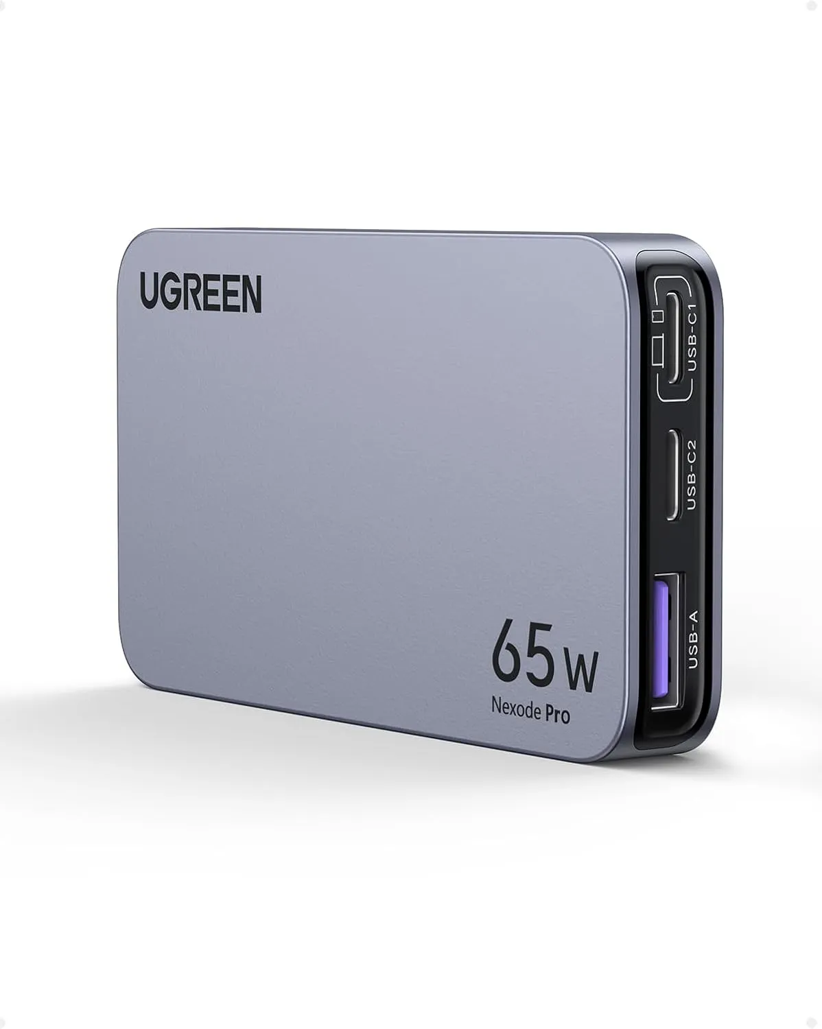 UGREEN Nexode Pro 65W USB C Charger Flat, 3-Port Slim GaN Compact Fast PPS Wall Charger for iPhone 16/15/14, MacBook Air, iPad Pro, Galaxy S24/S23/Note20, Pixel 9/8, Steam Deck