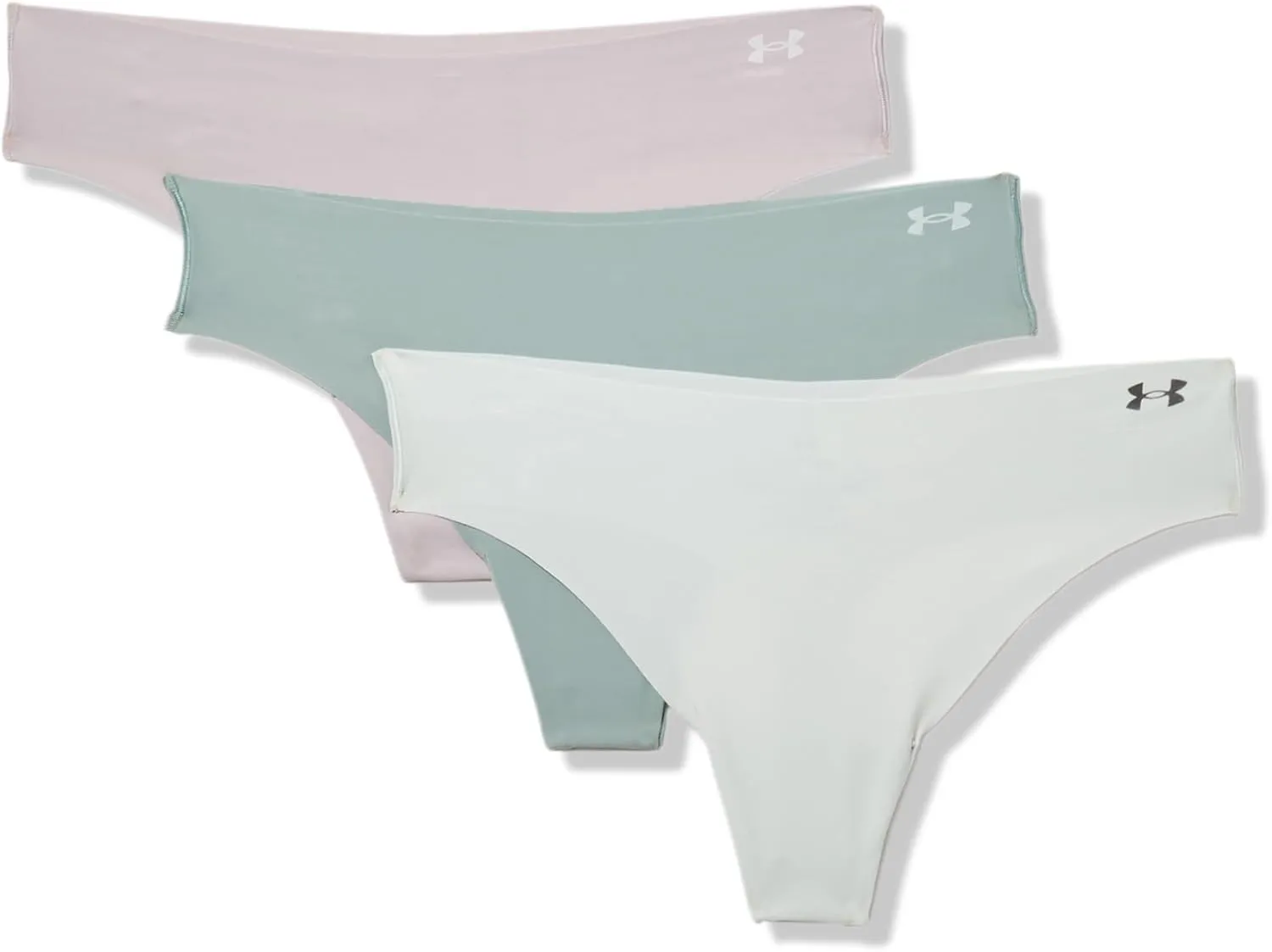 Under Armour Women's 3-pack Pure Stretch No Show Thong Underwear, All-day Comfort & Ultra-soft Fit