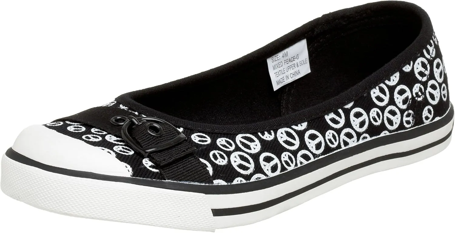 UNIONBAY Little Kid/Big Kid Mixed Peace Sneaker,Black,3.5 M US Big Kid
