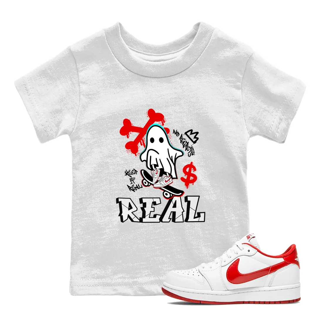 University SNRT Reduced-rate - Skater Sneaker Jordan 1 Easy-to-install Ghost Kids Red Tee Air
