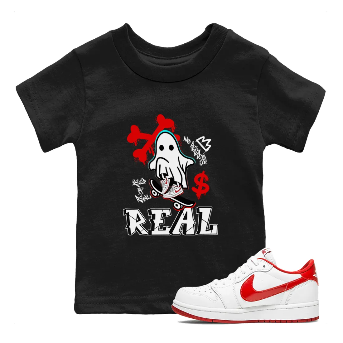 University SNRT Reduced-rate - Skater Sneaker Jordan 1 Easy-to-install Ghost Kids Red Tee Air
