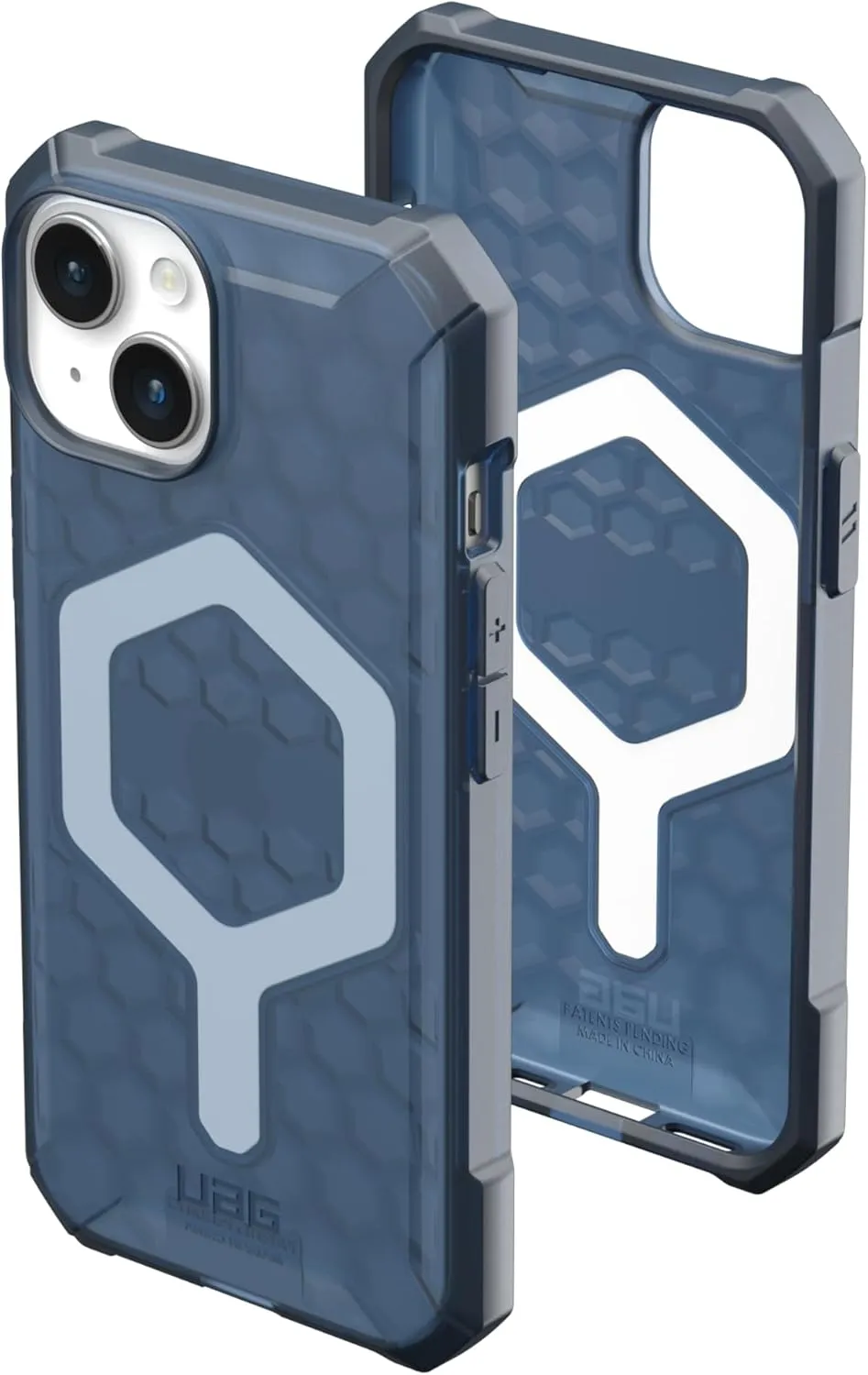 URBAN ARMOR GEAR UAG Designed for iPhone 15 Case 6.1" Essential Armor Cloud Blue, Built-in Magnet Compatible with MagSafe Charging Rugged Military Grade Dropproof Protective Cover