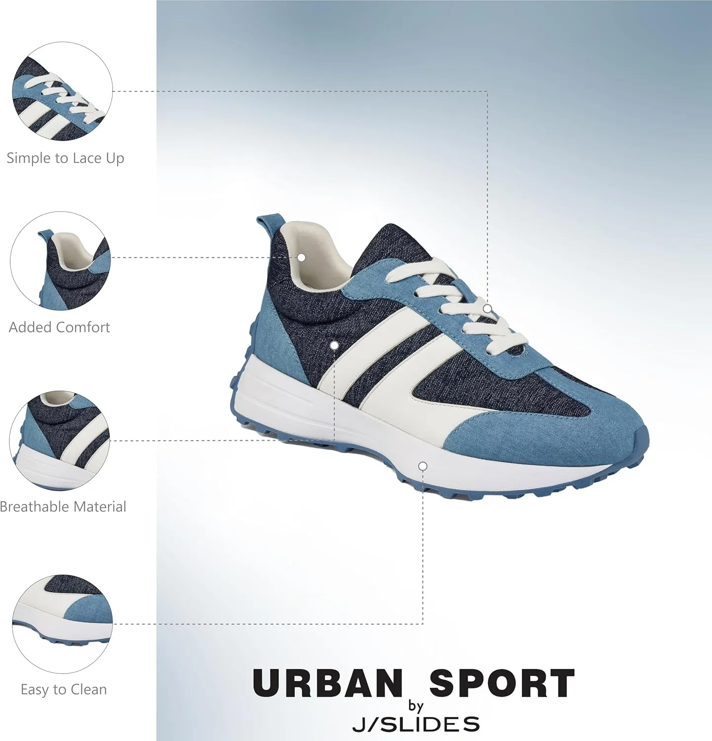 Urban Sport JRDN-Jolie Women's Casual Sneaker | Comfortable Running & Walking Shoes for Women | Stylish Footwear | Multisizes