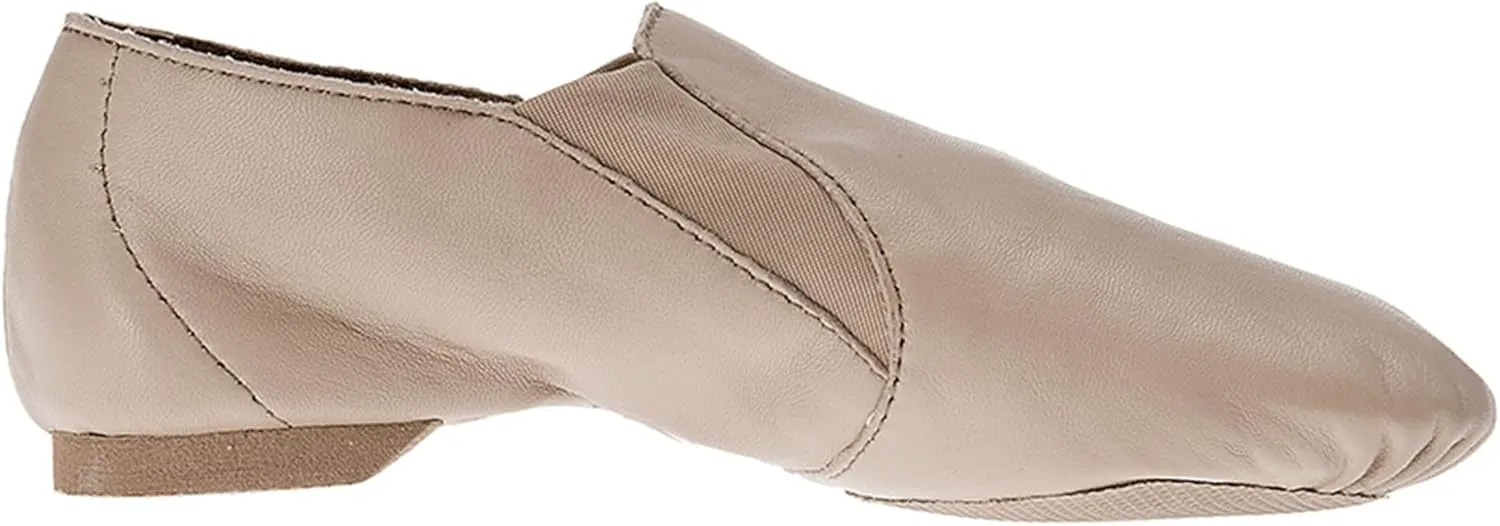 Varsity Spirit Strut Black and Tan Slip On Split Sole Leather Dance and Jazz Shoes