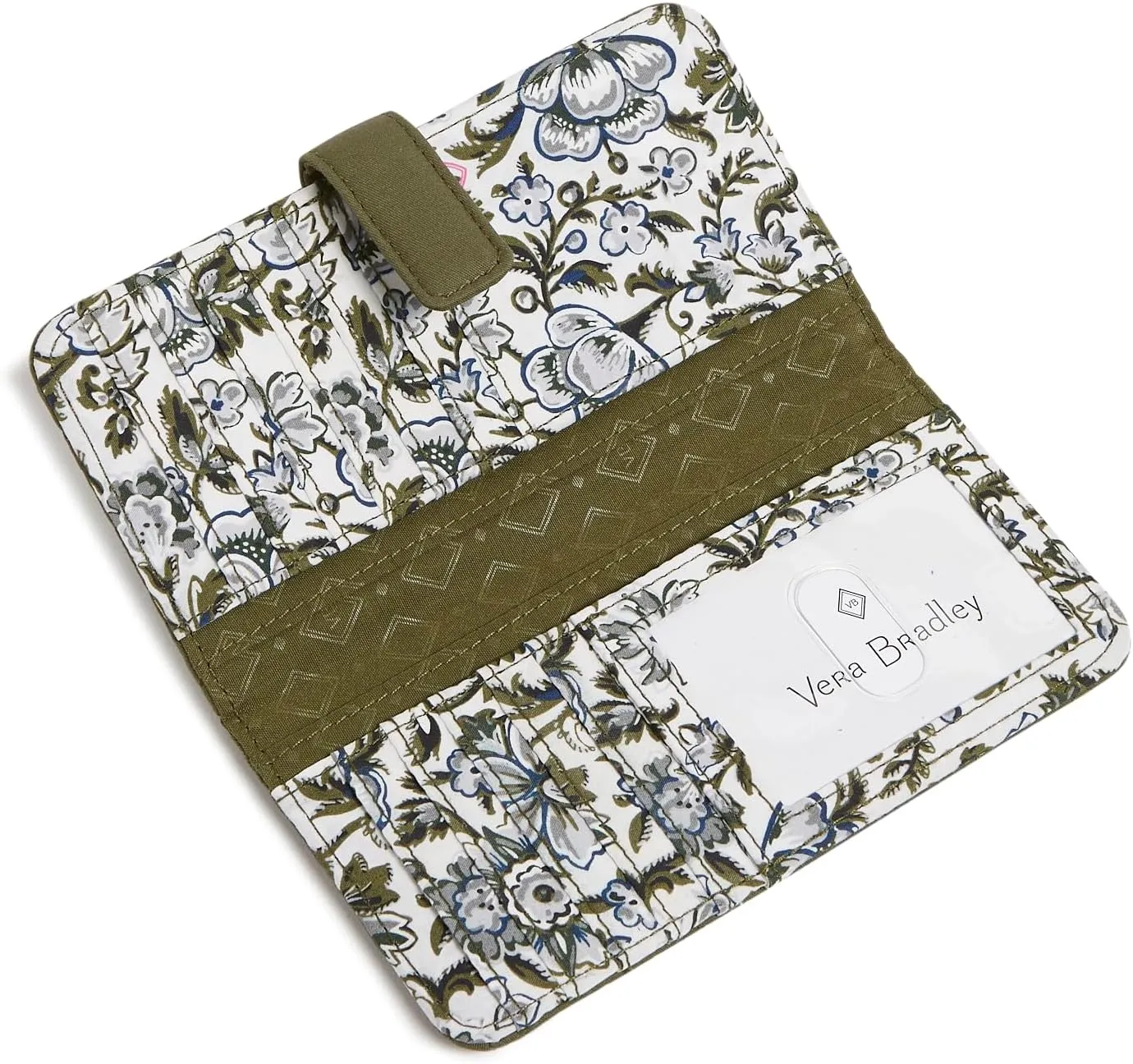 Vera Bradley Cotton Finley Wallet with RFID Protection, Climbing Ivy Green