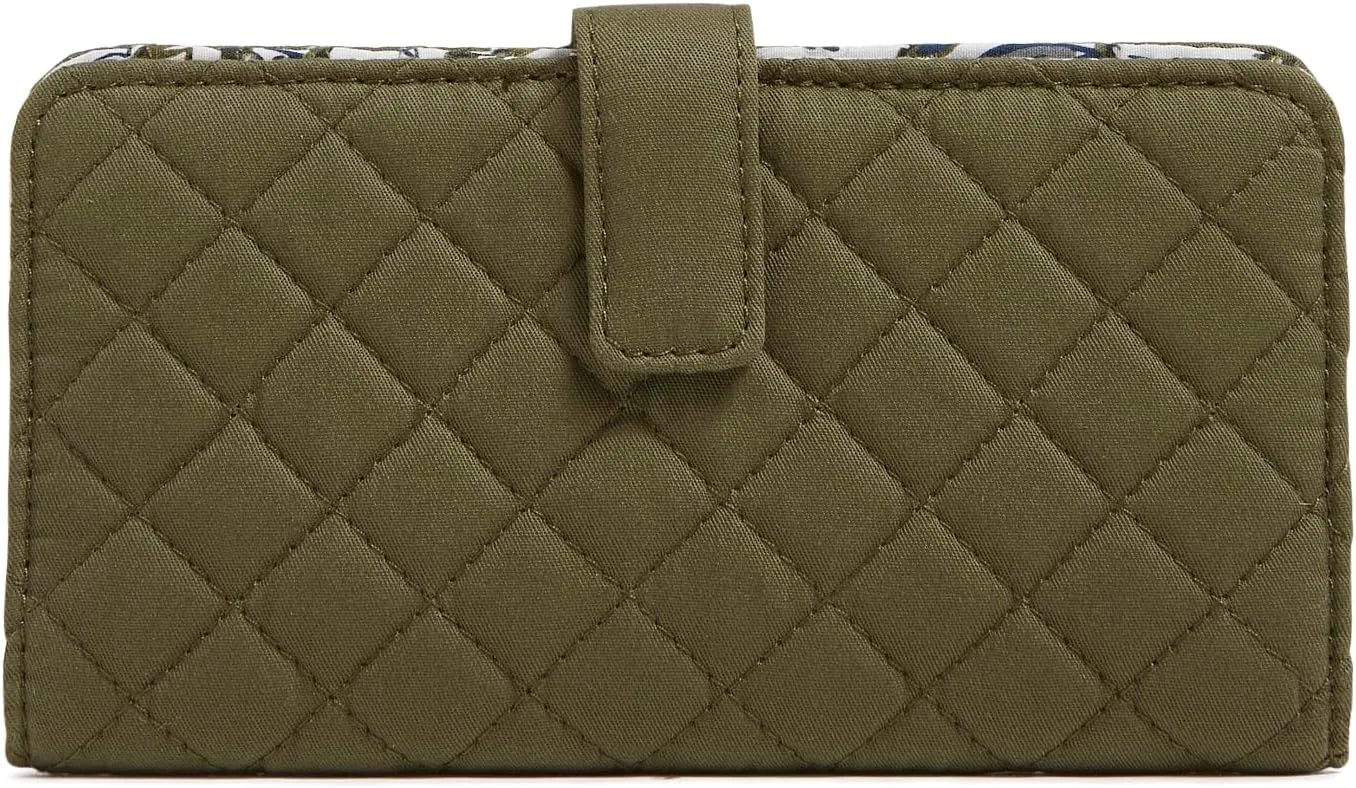 Vera Bradley Cotton Finley Wallet with RFID Protection, Climbing Ivy Green