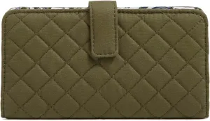 Vera Bradley Cotton Finley Wallet with RFID Protection, Climbing Ivy Green