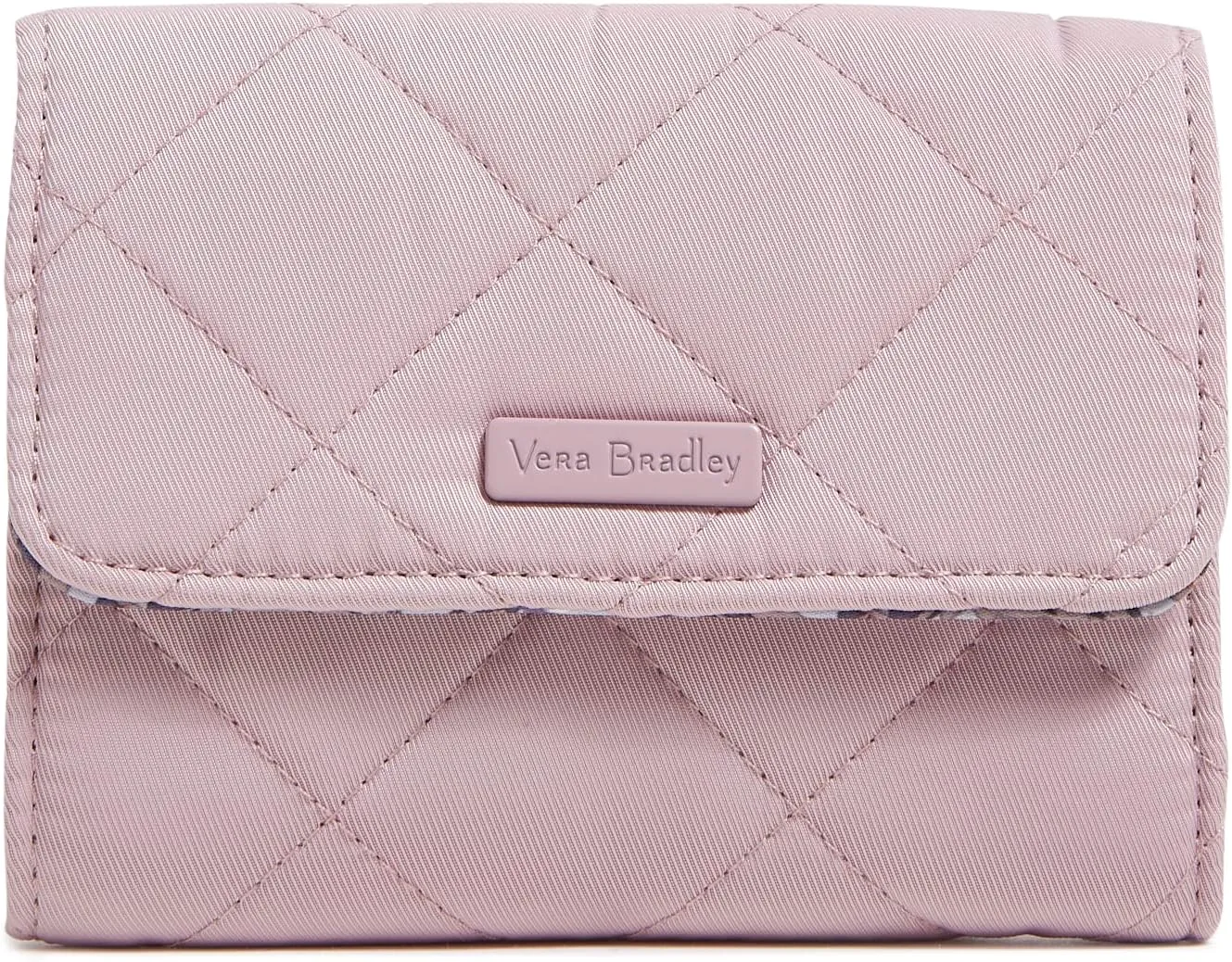 Vera Bradley Performance Twill Riley Compact Wallet with RFID Protection, Hydrangea Pink