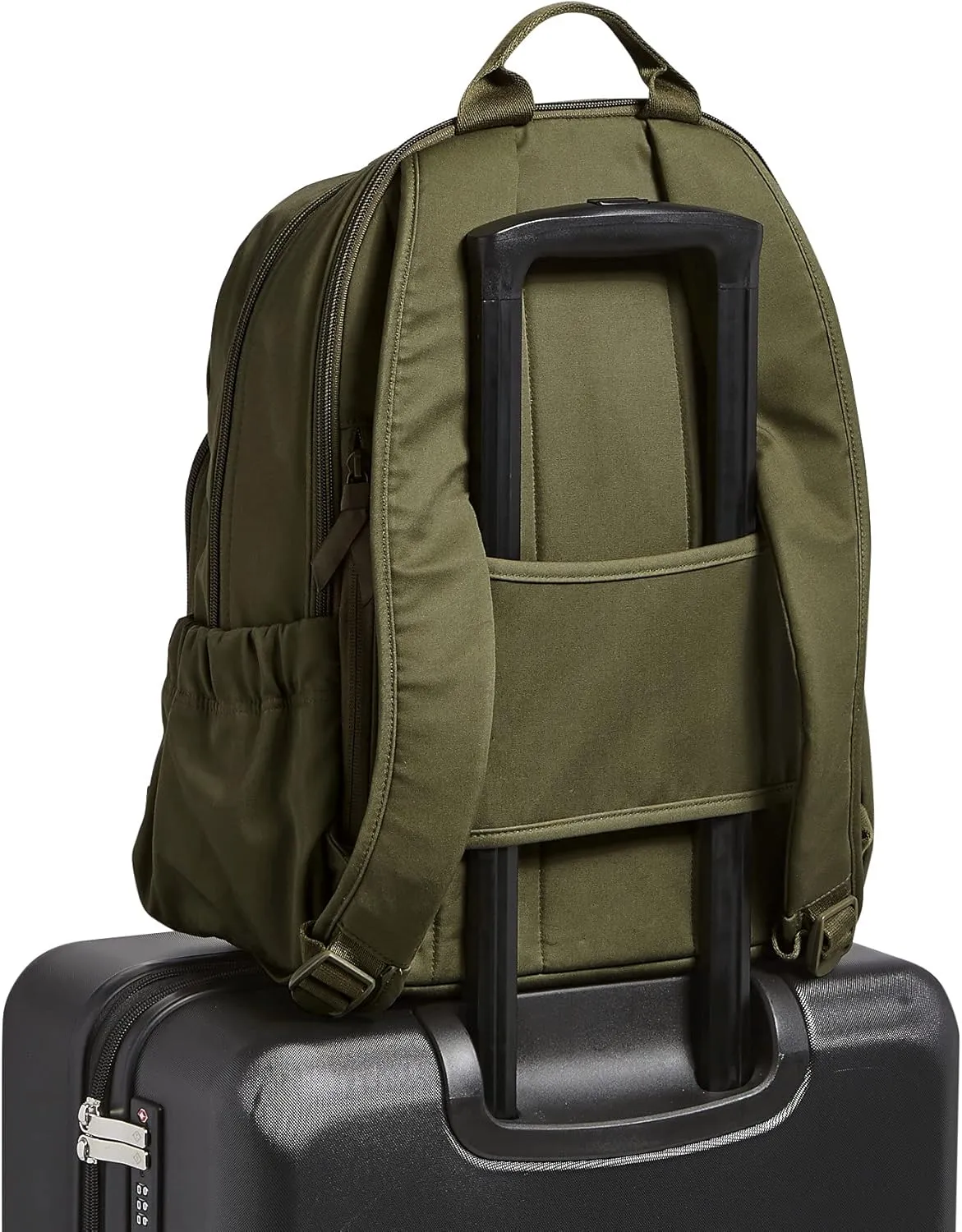 Vera Bradley Women's Cotton Campus Backpack, Climbing Ivy Green, One Size