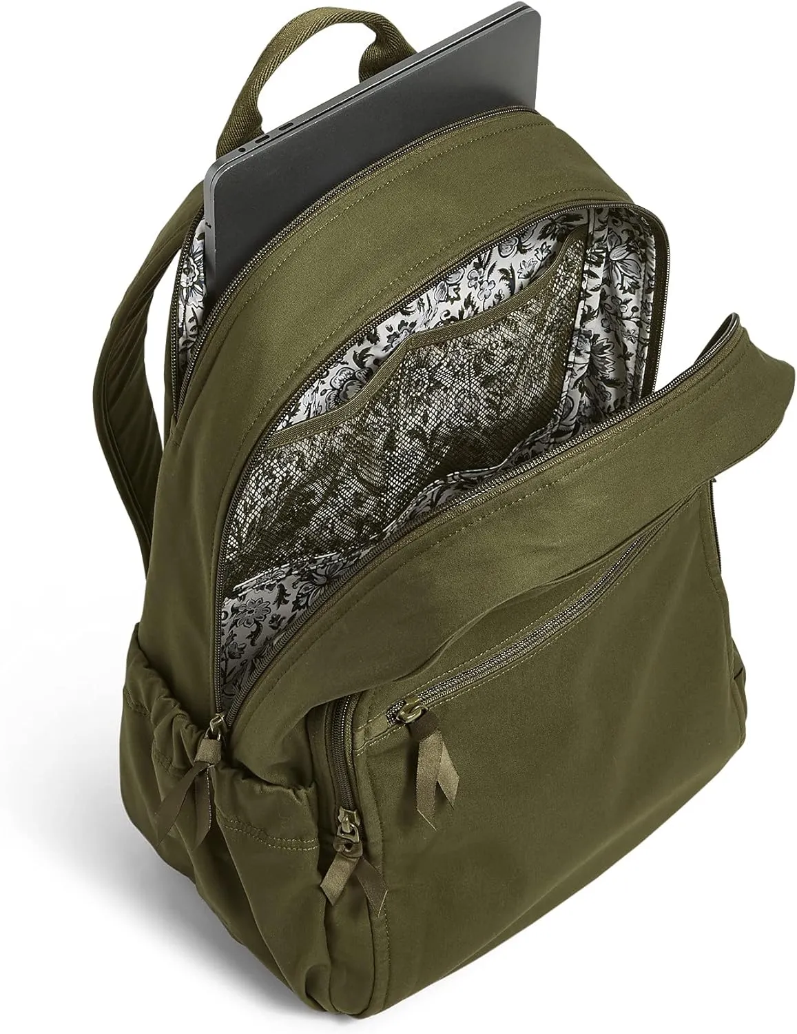 Vera Bradley Women's Cotton Campus Backpack, Climbing Ivy Green, One Size