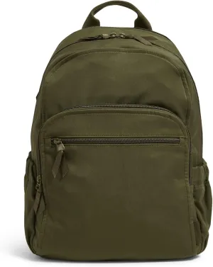 Vera Bradley Women's Cotton Campus Backpack, Climbing Ivy Green, One Size