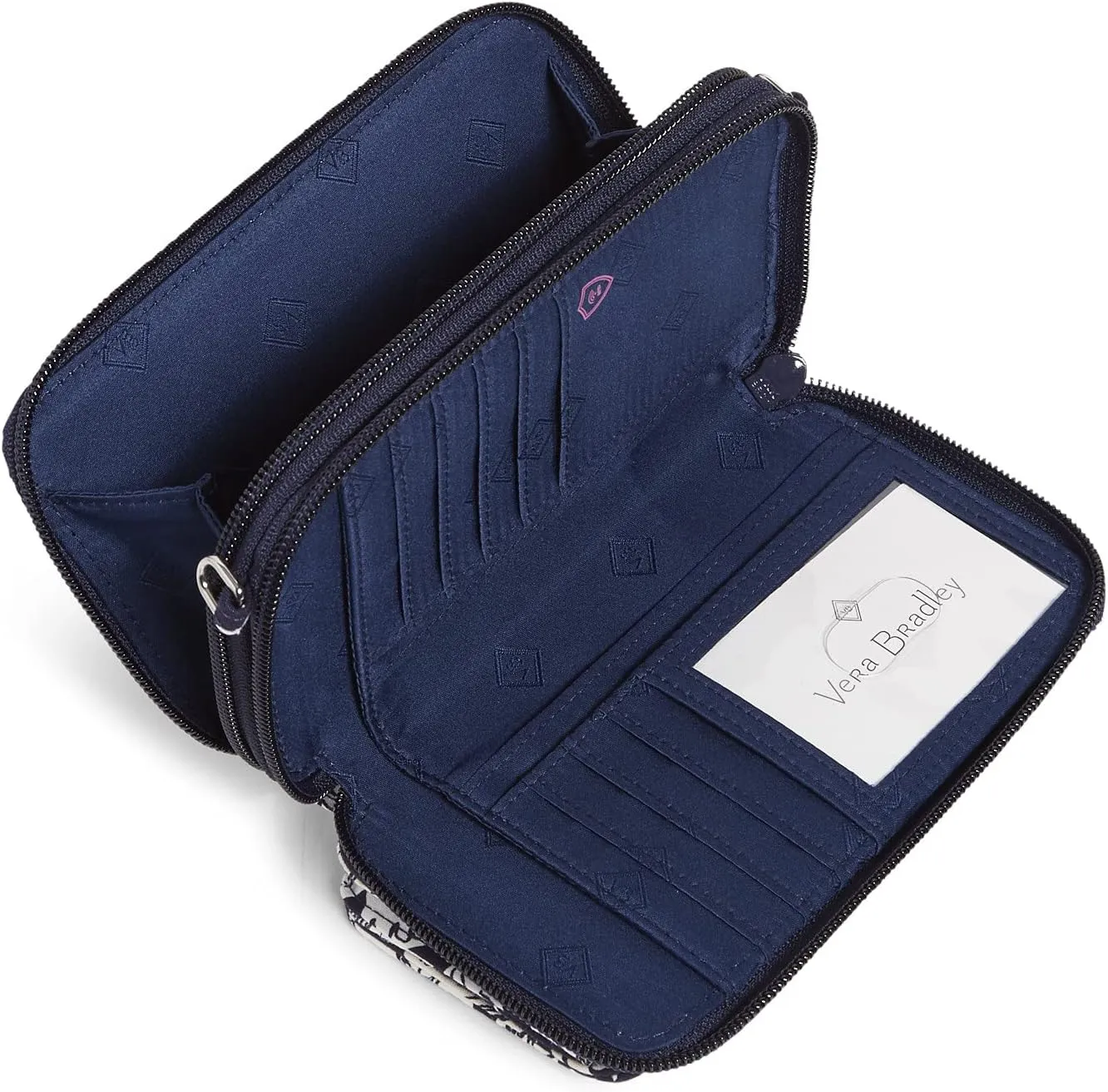 Vera Bradley Women's Cotton Collegiate All in One Crossbody Purse with RFID Protection (Multiple Teams Available)