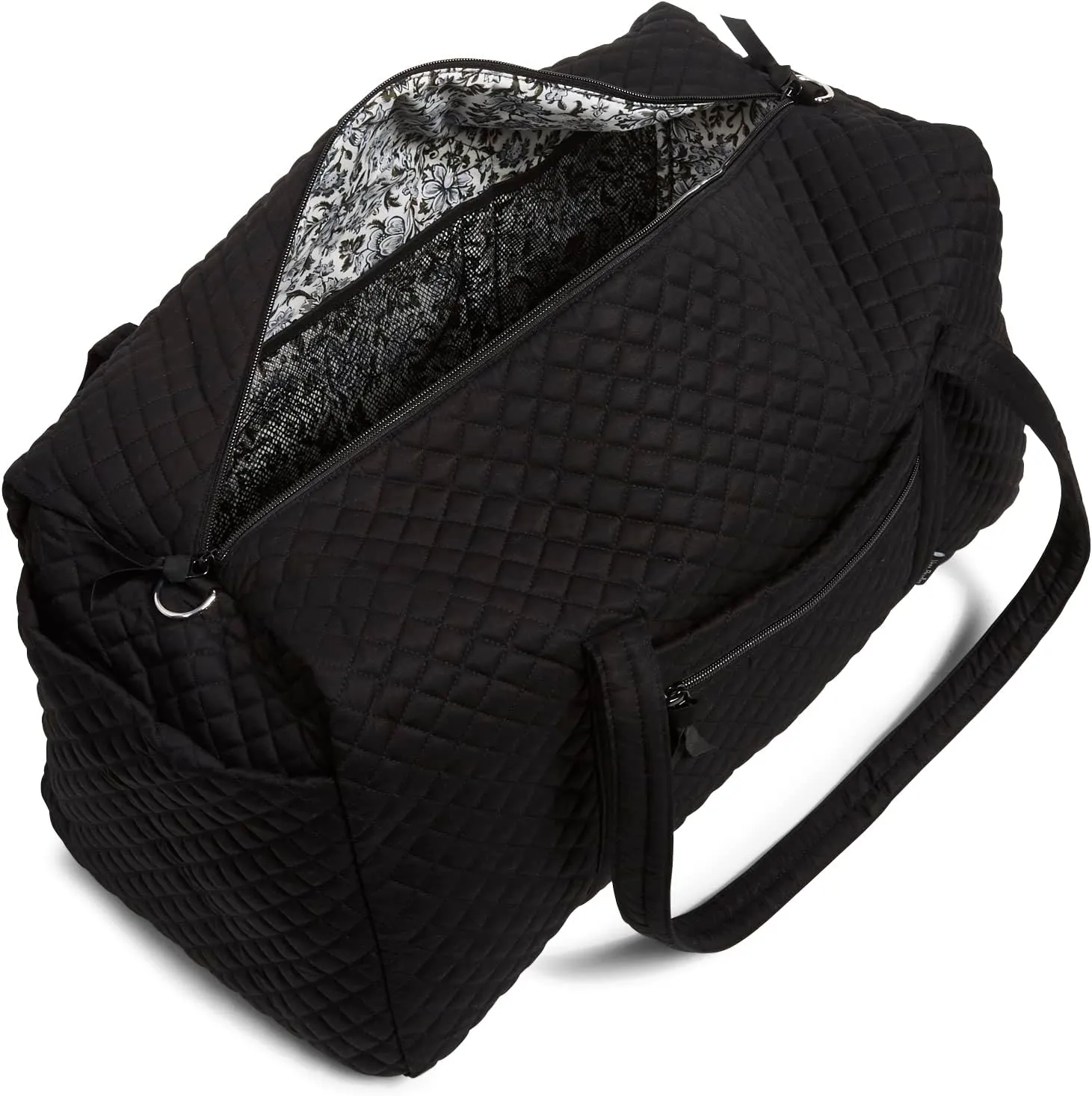 Vera Bradley Women's Cotton Large Travel Duffel Bag, True Black, One Size