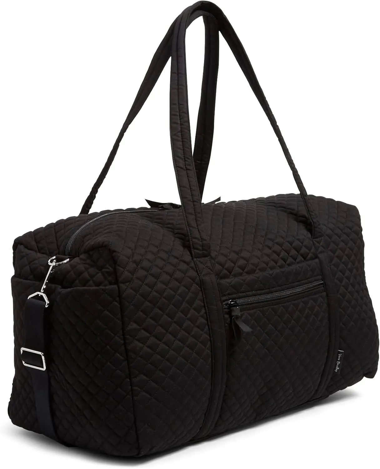 Vera Bradley Women's Cotton Large Travel Duffel Bag, True Black, One Size