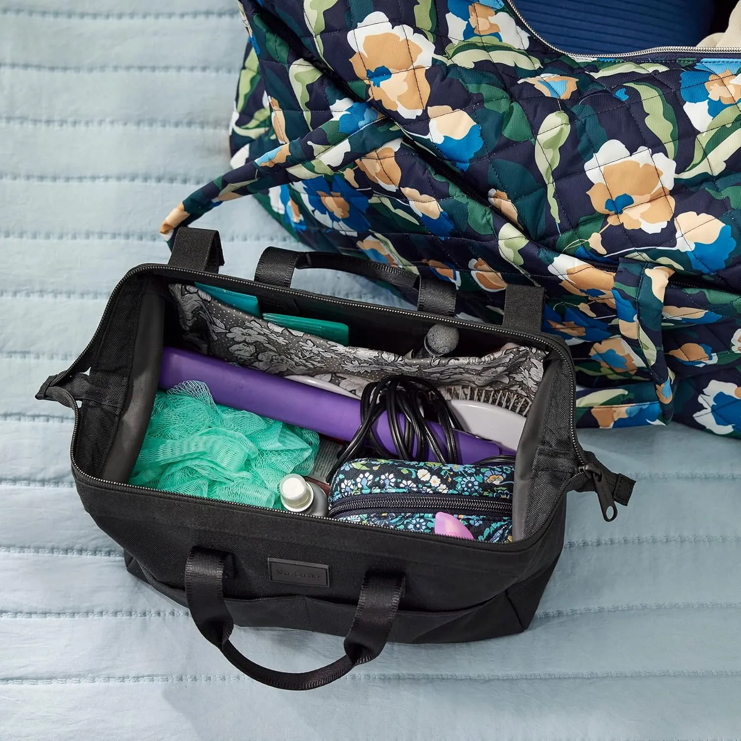 Vera Bradley Women's Recycled Lighten Up ReActive Bag Organizer, Black, One Size