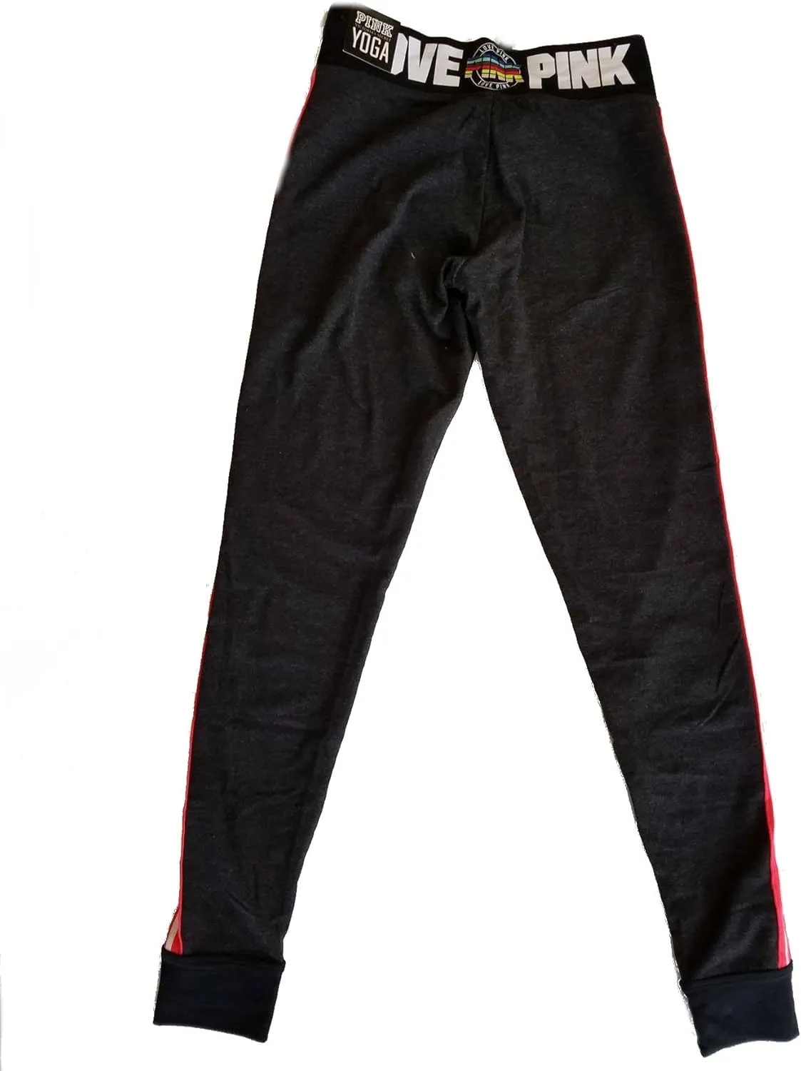 Victoria's Secret Pink Yoga Campus Legging Small Dark Gray Red