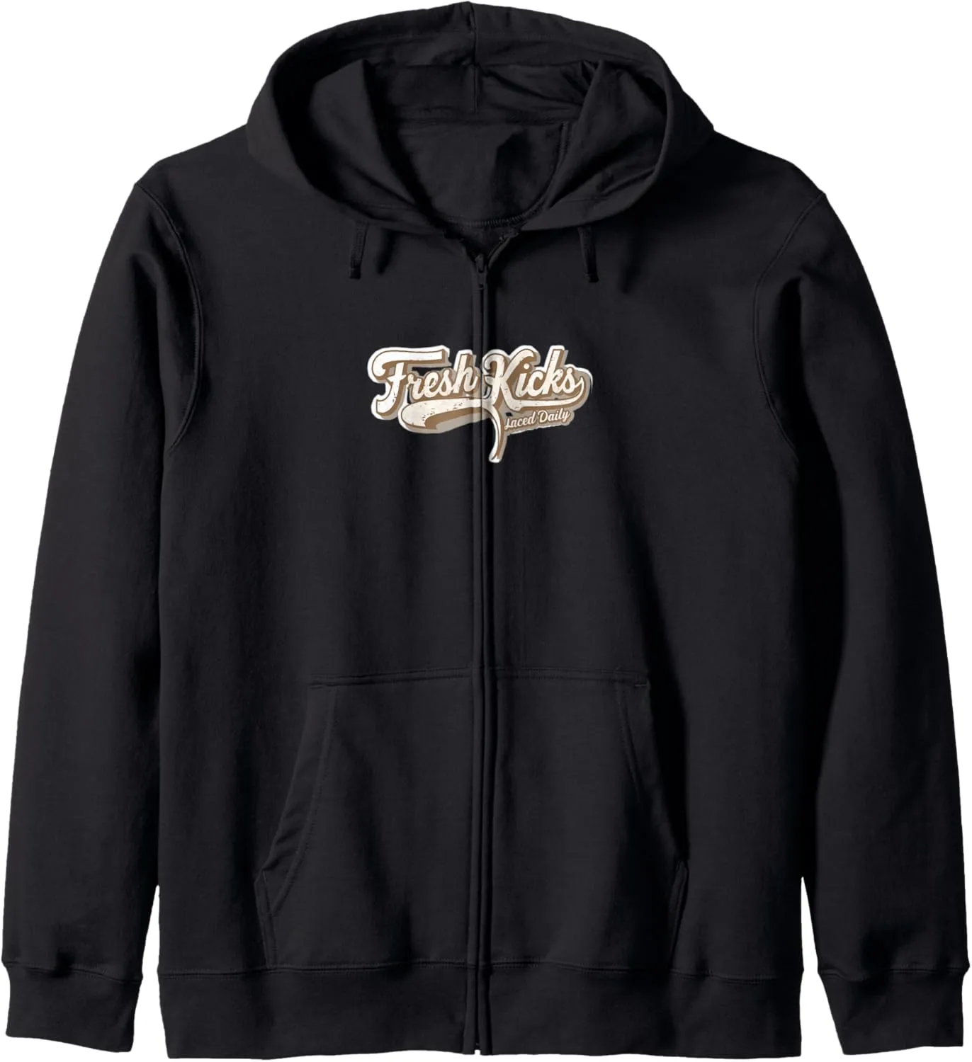 Vintage Style Fresh Kicks Laced Daily Zip Hoodie