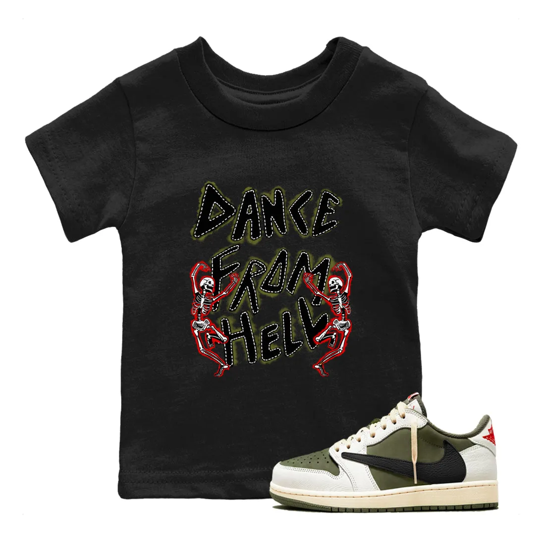 Volume discount SNRT Kids Dance Tees From Medium Olive Travis Scott Best-price offer Air Hell 1 Jordan - Sneaker