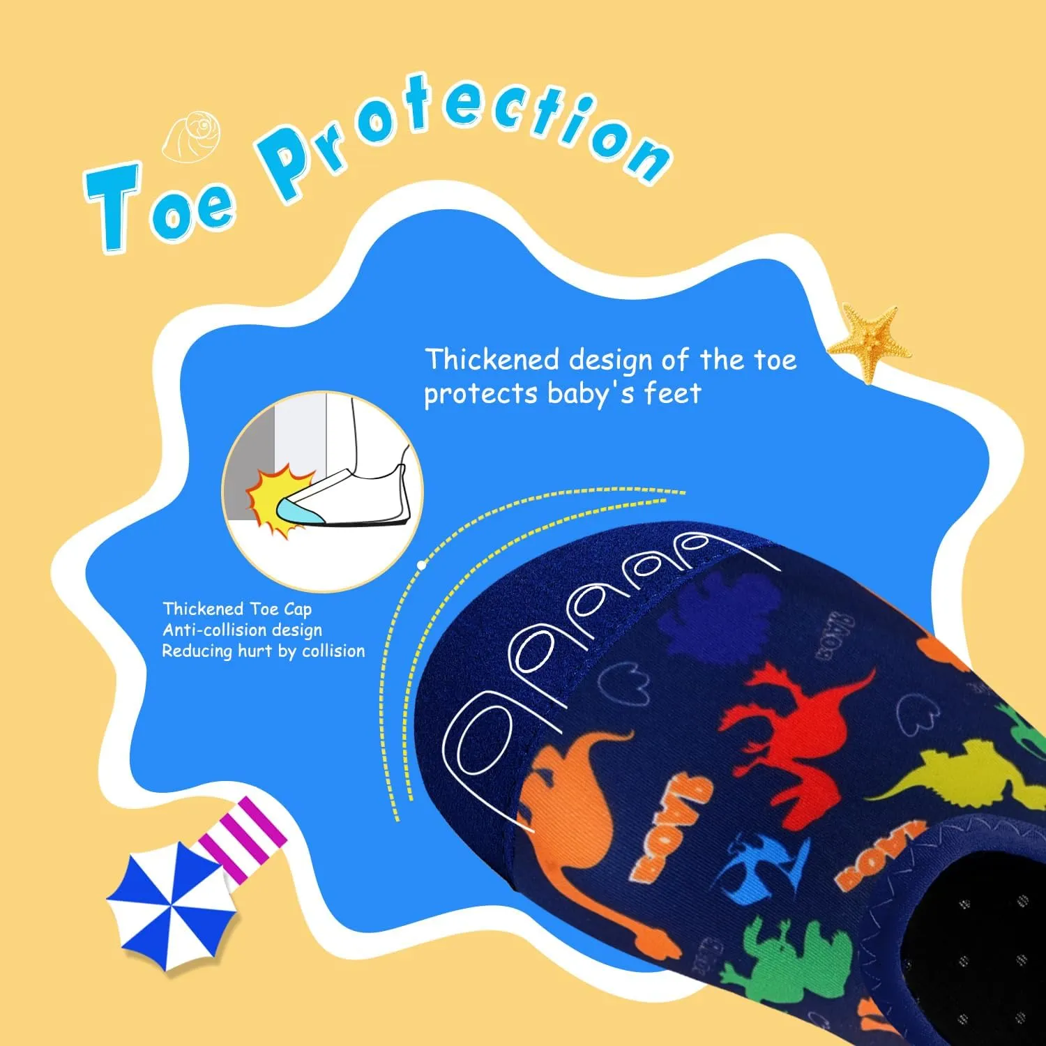WateLves Kids Water Shoes Toddler Girls Boys Barefoot Non-Slip Quick Dry Aqua Socks for Beach Swim Walking