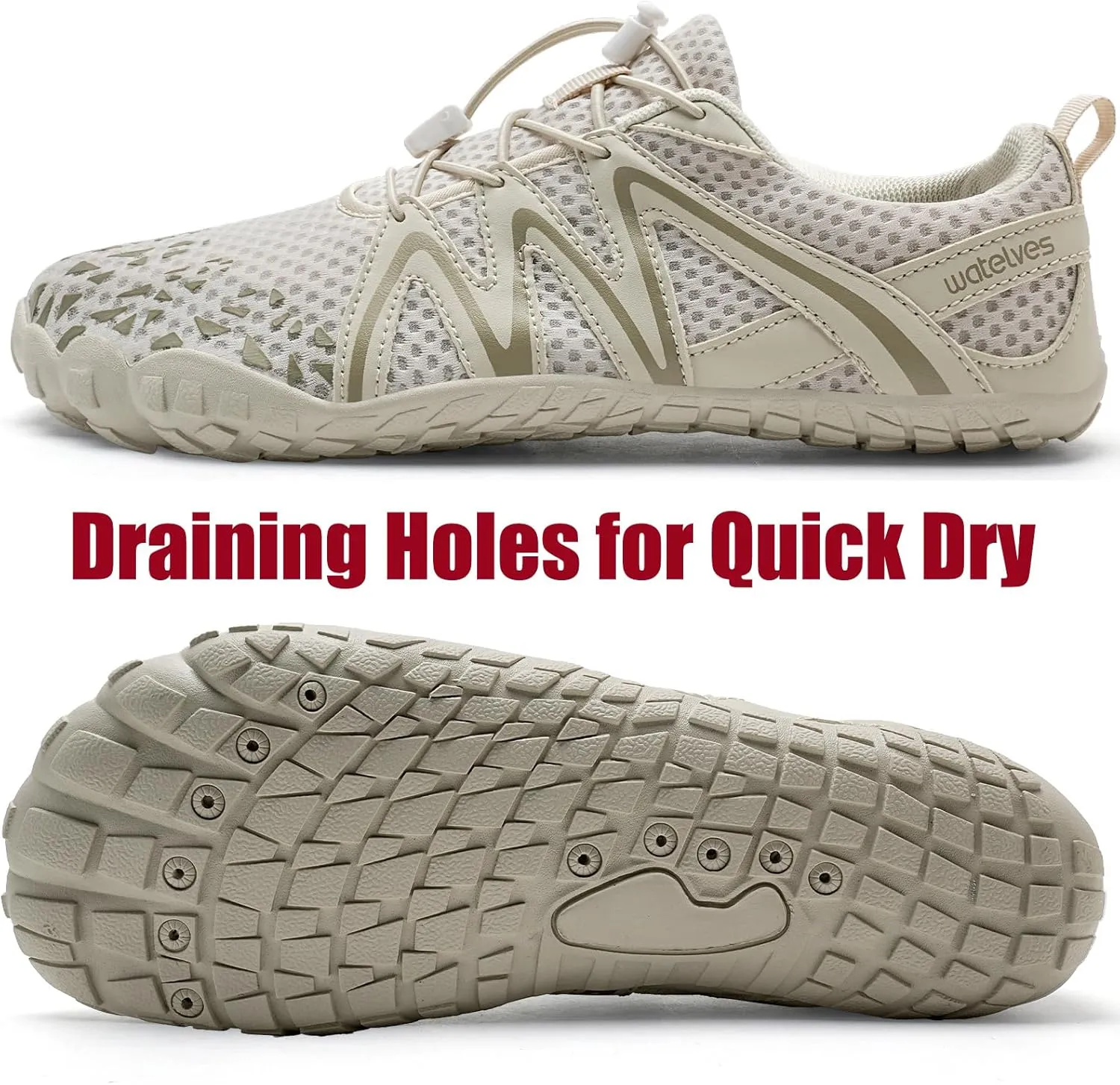 WateLves Water Shoes for Women Men Barefoot Quick Dry Beach Aqua Sock Outdoor Swimming Pool Minimalist Walking Shoes for Kayaking Surfing Hiking