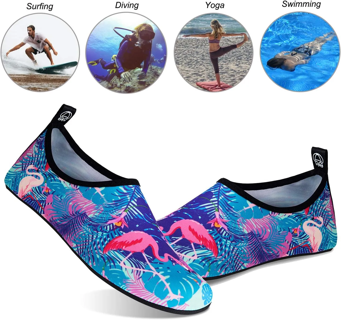 WateLves Water Shoes for Womens Mens Barefoot Quick-Dry Aqua Socks for Beach Swim Surf Yoga Exercise New Translucent Color Soles