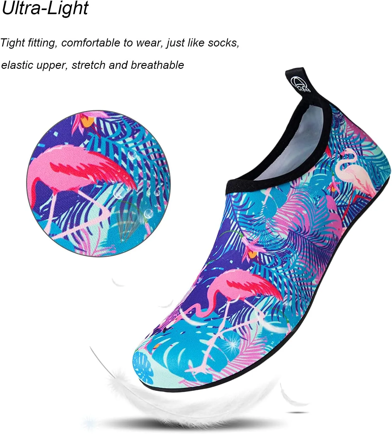 WateLves Water Shoes for Womens Mens Barefoot Quick-Dry Aqua Socks for Beach Swim Surf Yoga Exercise New Translucent Color Soles
