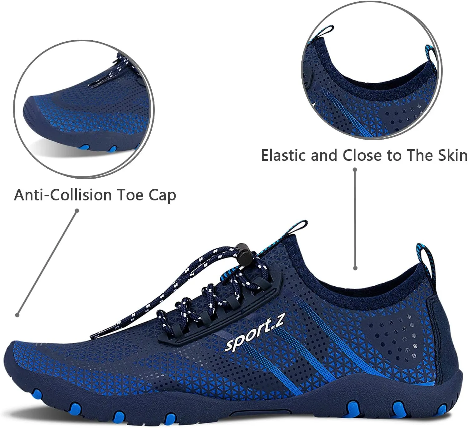 WateLves Water Shoes Mens Womens Barefoot Beach Swim Shoes Quick-Dry Aqua Socks for Surf Pool Yoga Water Aerobics