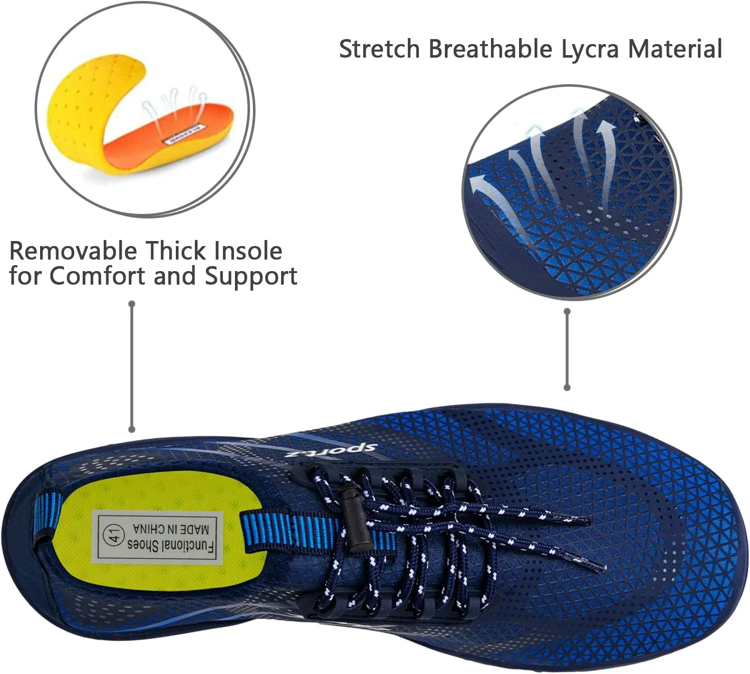 WateLves Water Shoes Mens Womens Barefoot Beach Swim Shoes Quick-Dry Aqua Socks for Surf Pool Yoga Water Aerobics