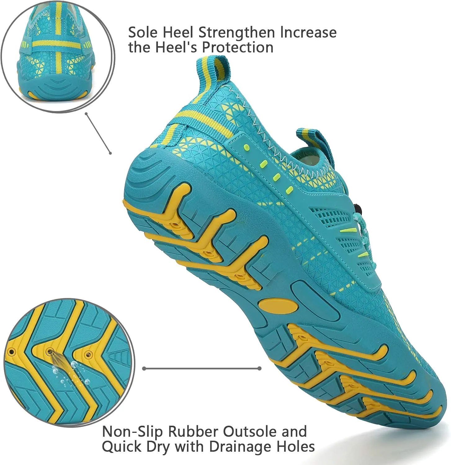 WateLves Water Shoes Mens Womens Beach Swim Shoes Quick-Dry Aqua Socks Pool Shoes for Surf Yoga Water Aerobics