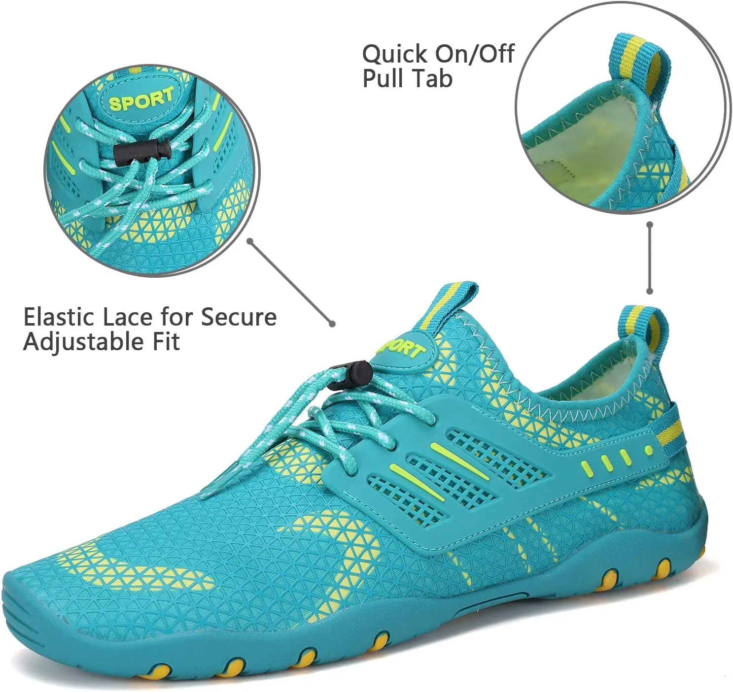WateLves Water Shoes Mens Womens Beach Swim Shoes Quick-Dry Aqua Socks Pool Shoes for Surf Yoga Water Aerobics