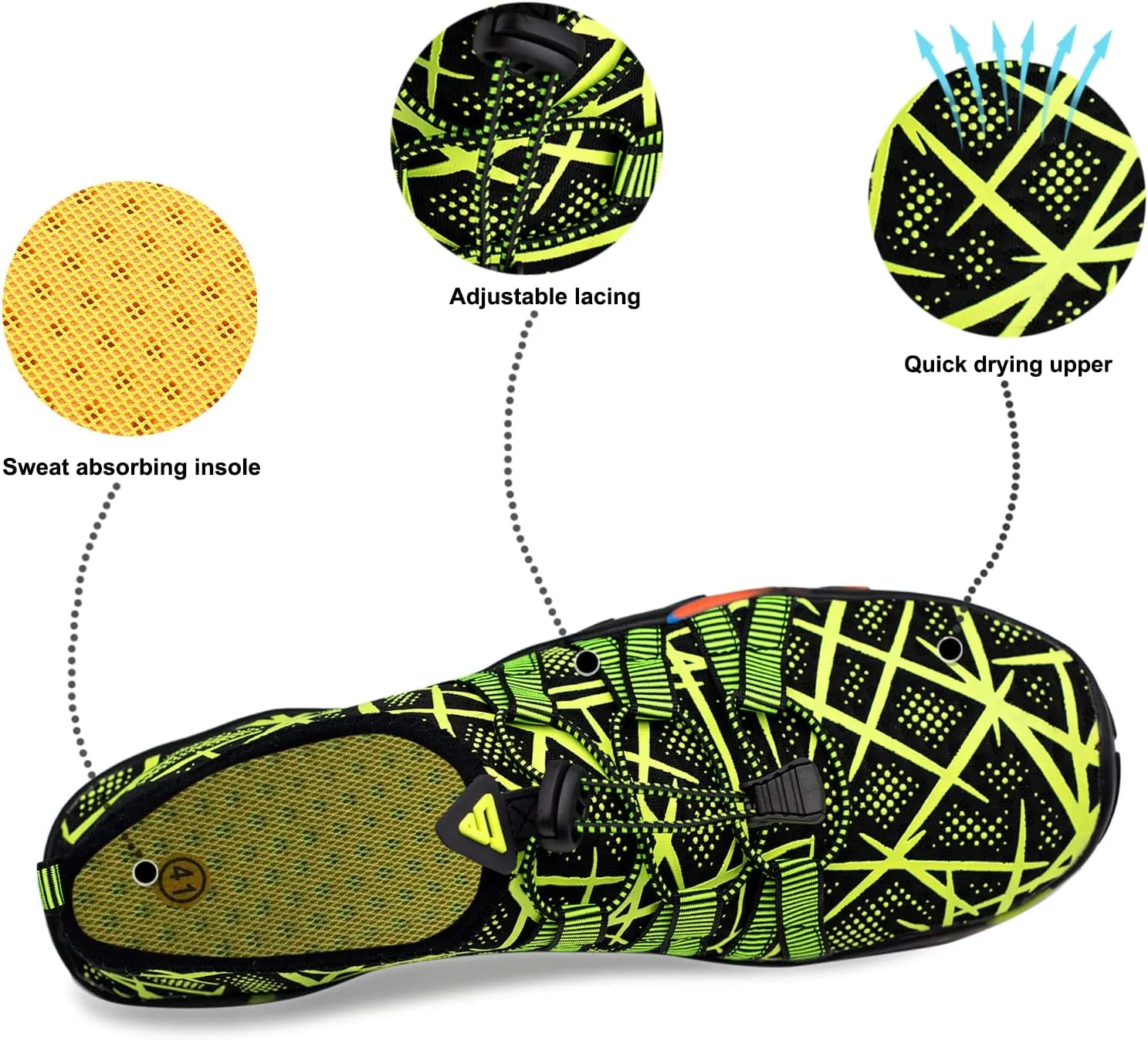 Water Shoes for Men Women Quick-Dry Barefoot Aqua Sock Outdoor Athletic Sport Shoes