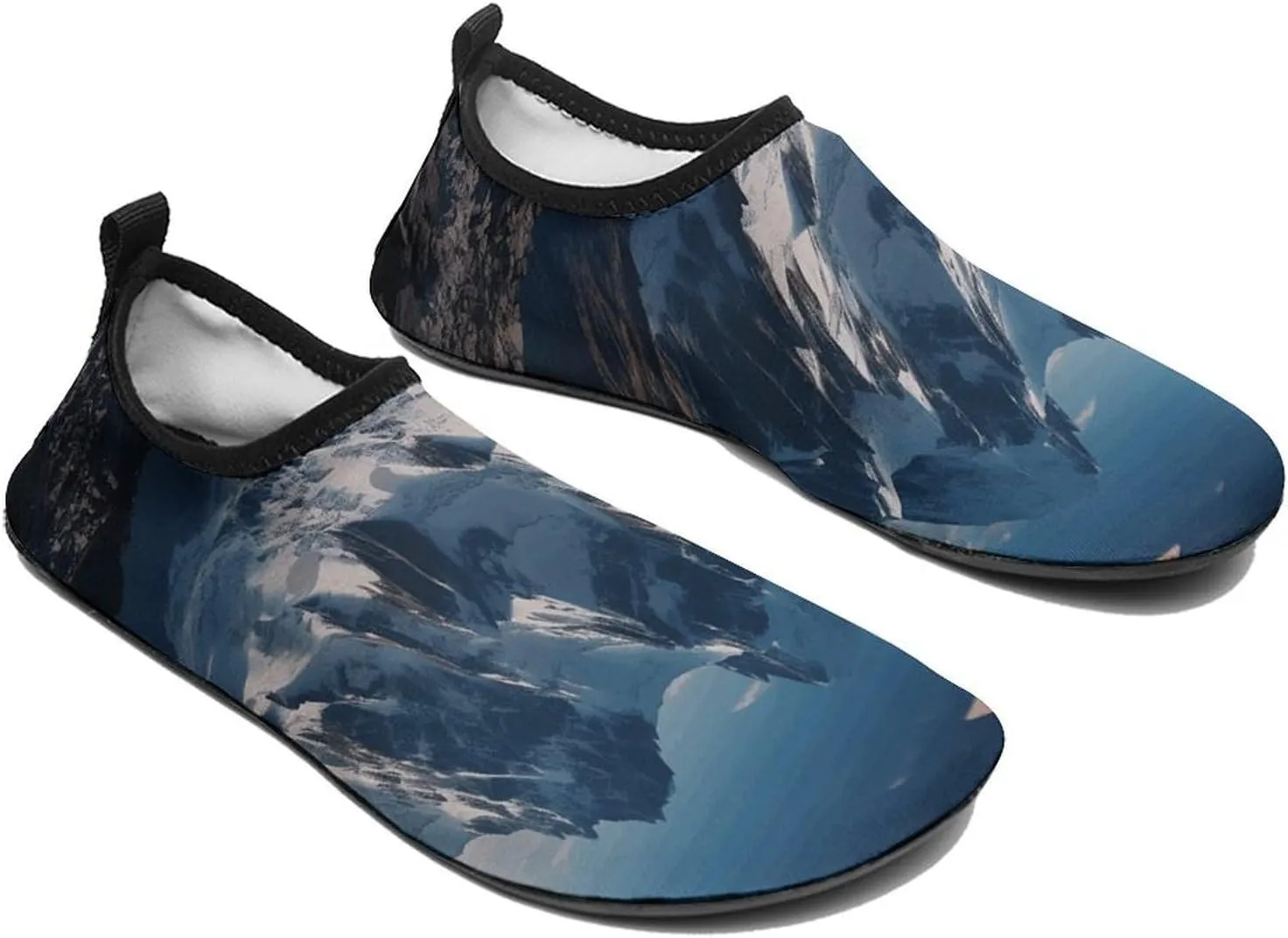 Water Shoes for Women Men Barefoot Water Sports Shoes Melting Snow Mountain Aqua Socks Quick-Dry Beach Shoes