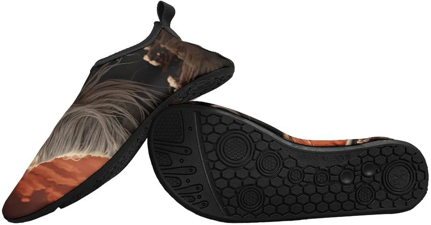 Water Shoes for Women Men Barefoot Water Sports Shoes Romantic Mustang Aqua Socks Quick-Dry Beach Shoes
