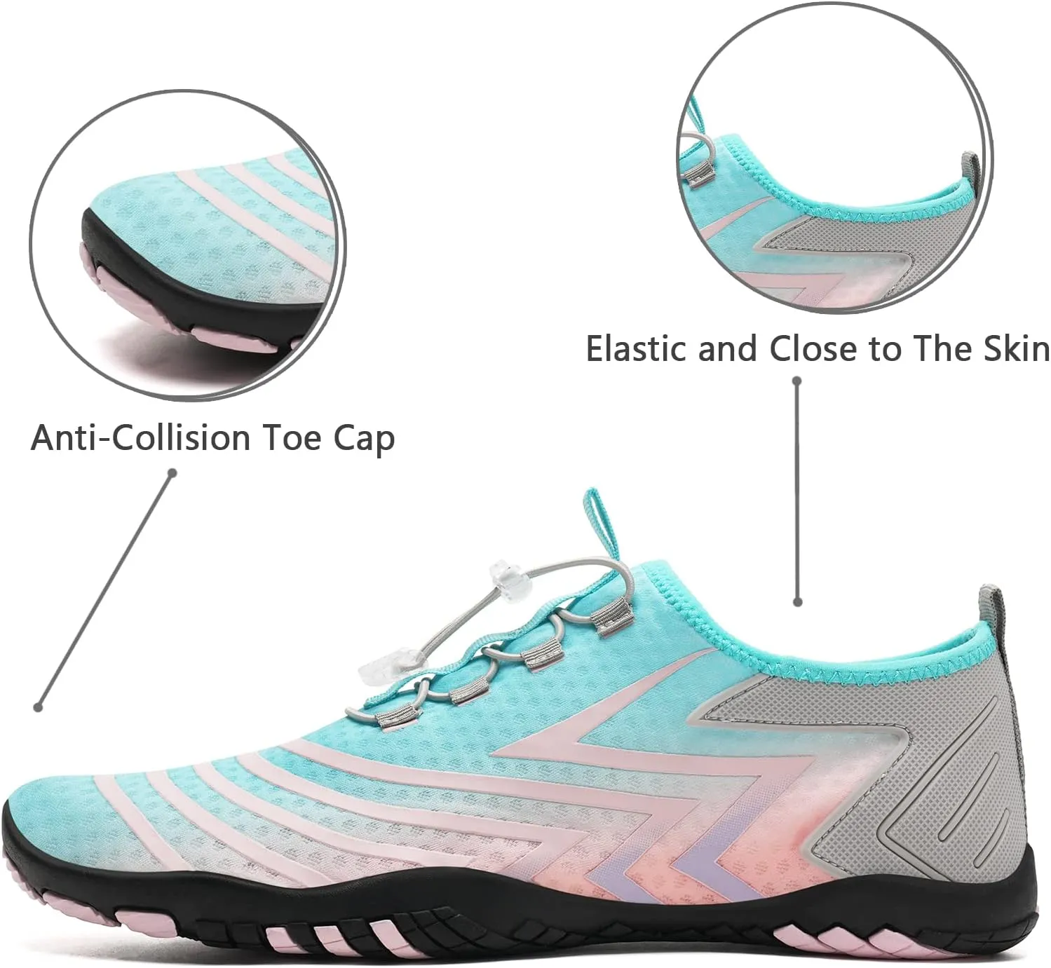 Water Shoes Mens Womens Beach Swim Shoes Quick-Dry Aqua Socks Pool Shoes for Surf Yoga Water Aerobics