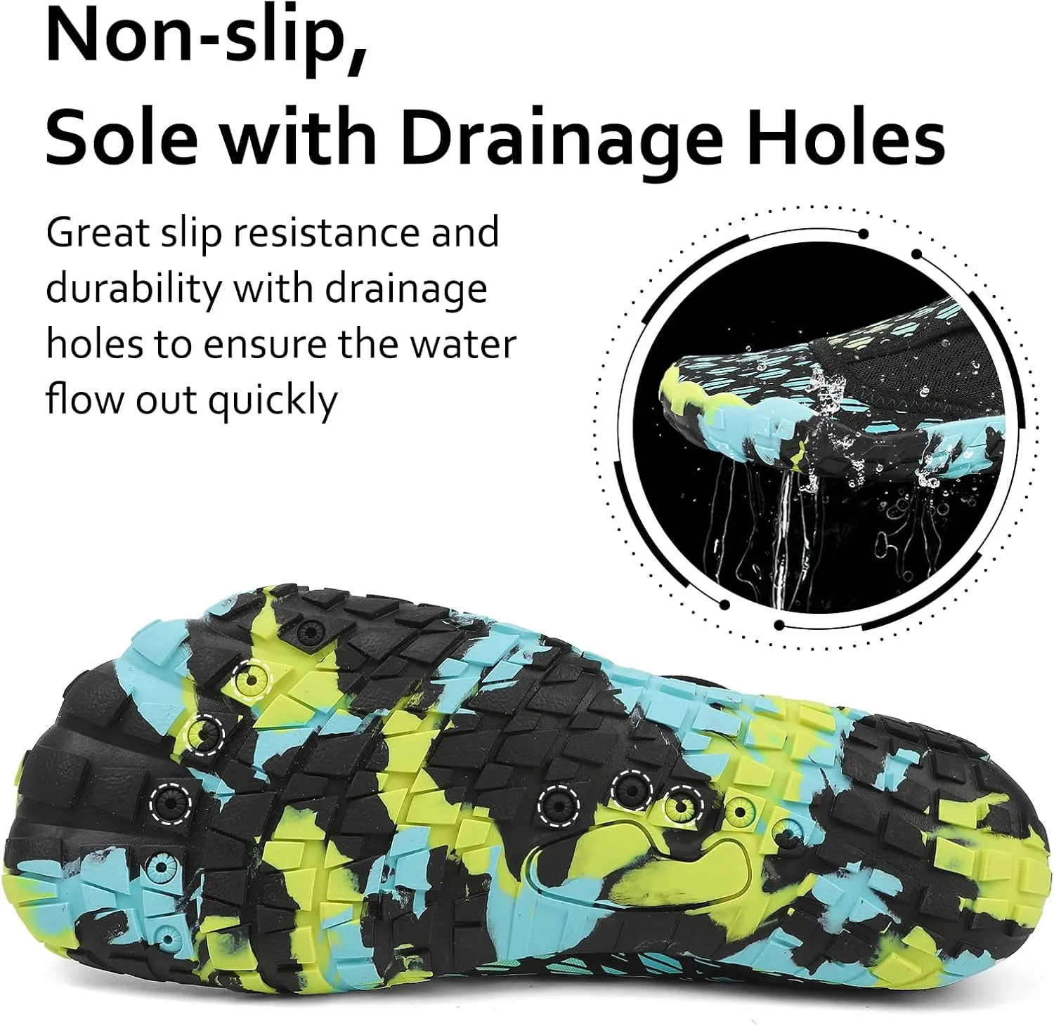 Water Shoes Mens Womens Quick-Dry Barefoot Swim Beach Pool Shoes Aqua Yoga Socks for Hiking Walking Diving Surf Outdoor Water Sports