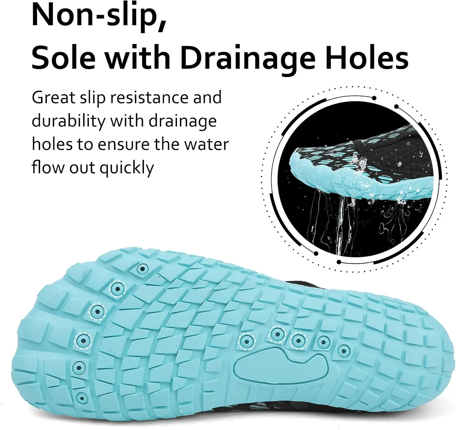 Water Shoes Mens Womens Quick-Dry Barefoot Swim Beach Pool Shoes Aqua Yoga Socks for Hiking Walking Diving Surf Outdoor Water Sports