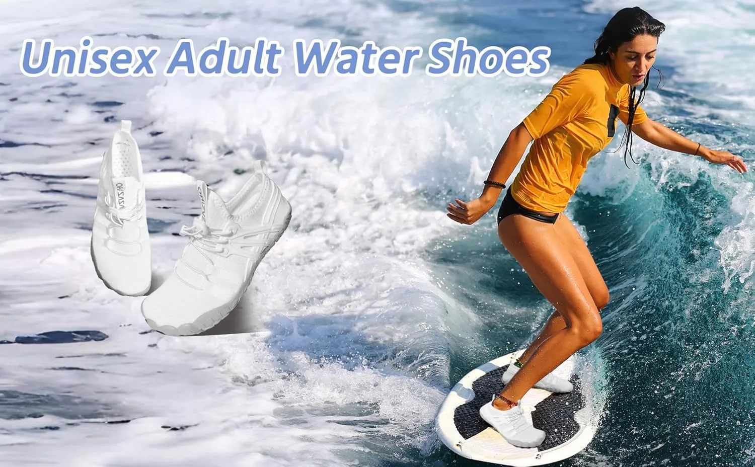 Water Shoes Women Quick-Dry Aqua Sock Barefoot for Beach Swim River Lake Pool Surfing Kayaking
