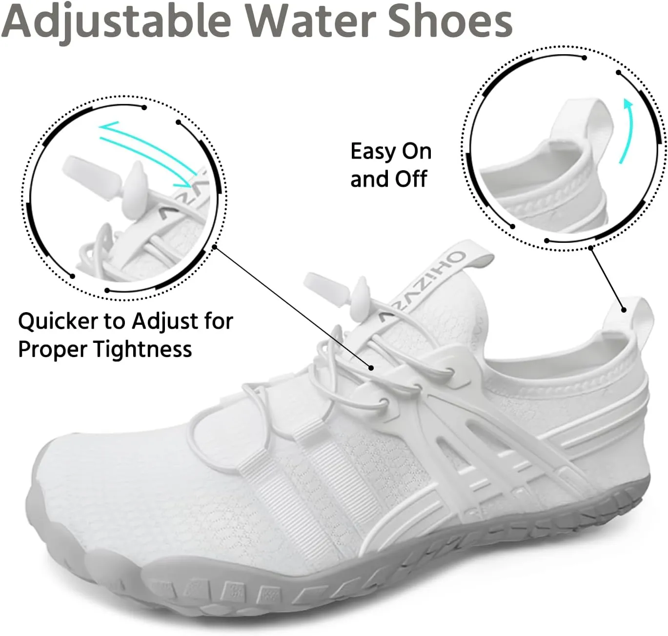Water Shoes Women Quick-Dry Aqua Sock Barefoot for Beach Swim River Lake Pool Surfing Kayaking
