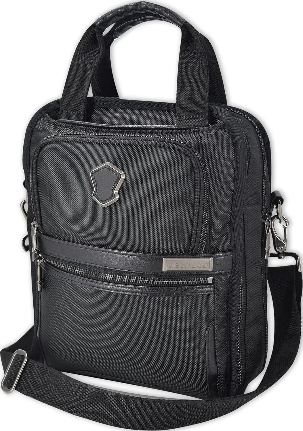 WELKINLAND 3In1 Crossbody Shoulder Bag for Men - Flat Messenger, Satchel Bags with Side Strap and Tablet Compartment