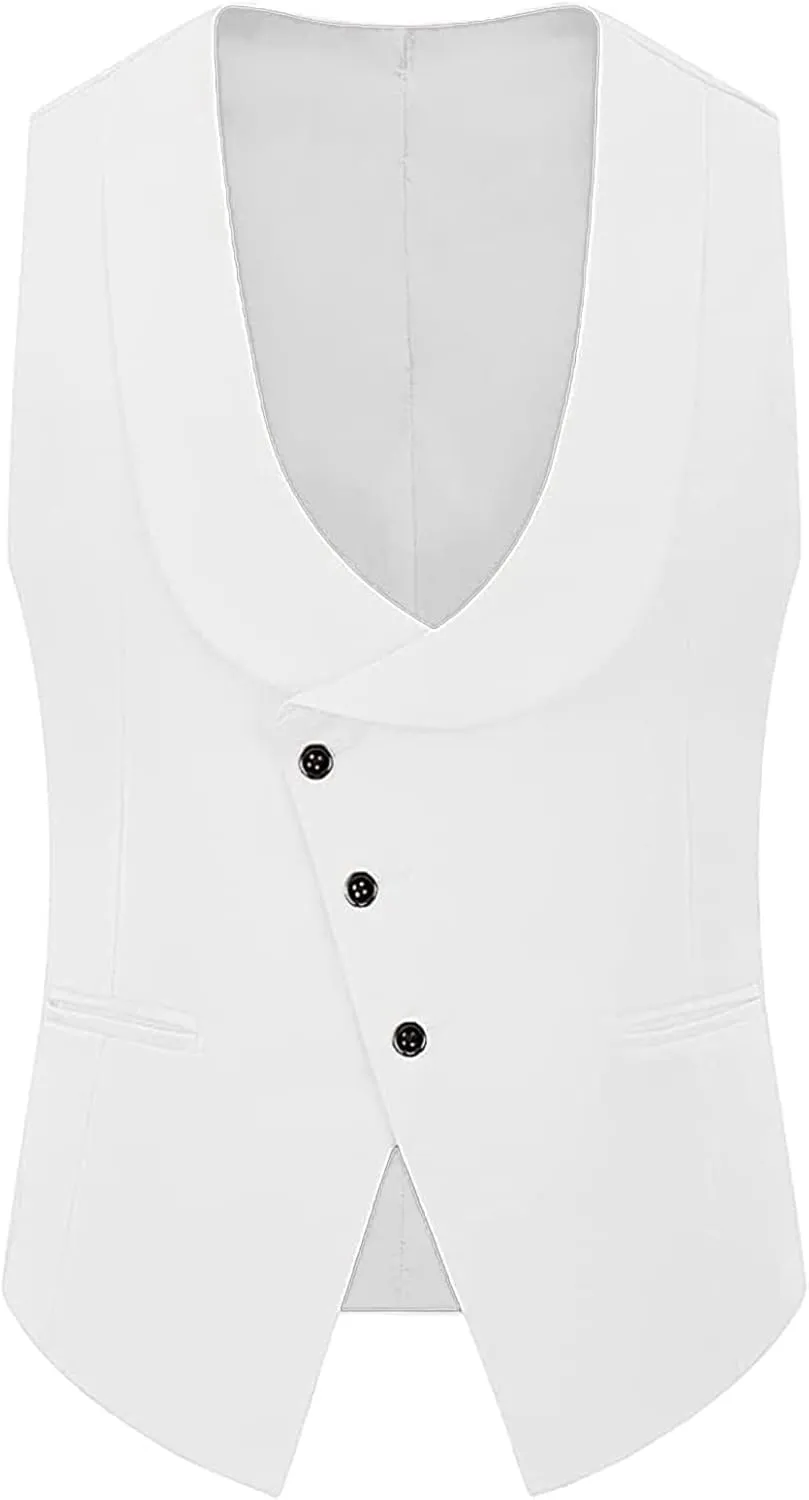Wemaliyzd Men's 3 Piece Suit Slim Fit, Notch Lapel Tux Single Breasted Vest & Pants