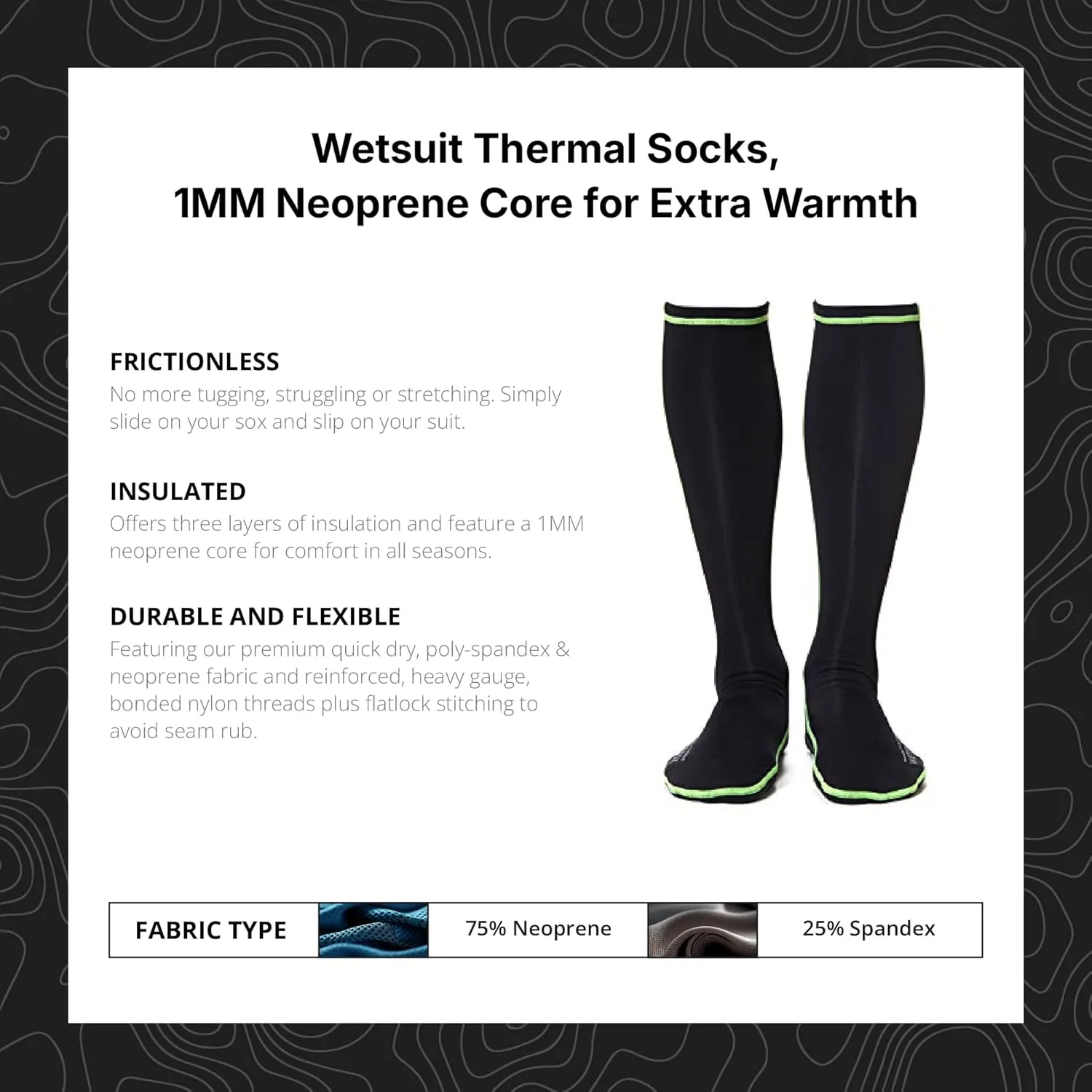 Wetsox Thermals Wetsuit Socks | Comfortable, Insulated Diving & Surfing Socks for Cold Water, Non-Slip, Quick-Dry, Durable