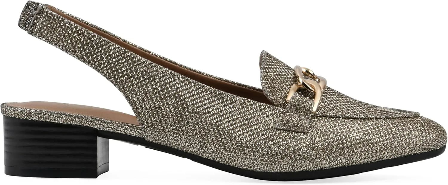 WHITE MOUNTAIN Women's Boreal Low Block Loafer Heel