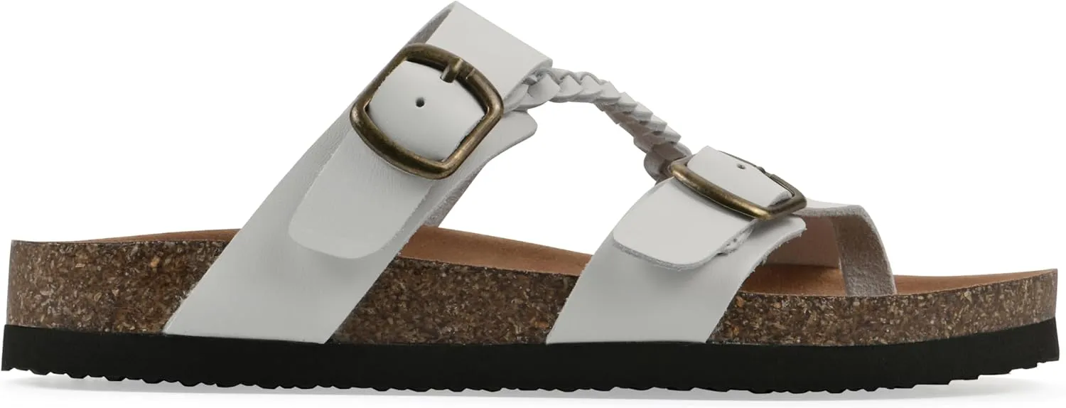 WHITE MOUNTAIN Women's Hammy Braided Signature Comfort-Molded Footbed Sandal