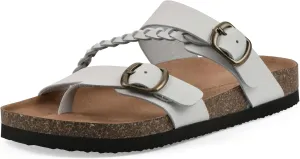 WHITE MOUNTAIN Women's Hammy Braided Signature Comfort-Molded Footbed Sandal