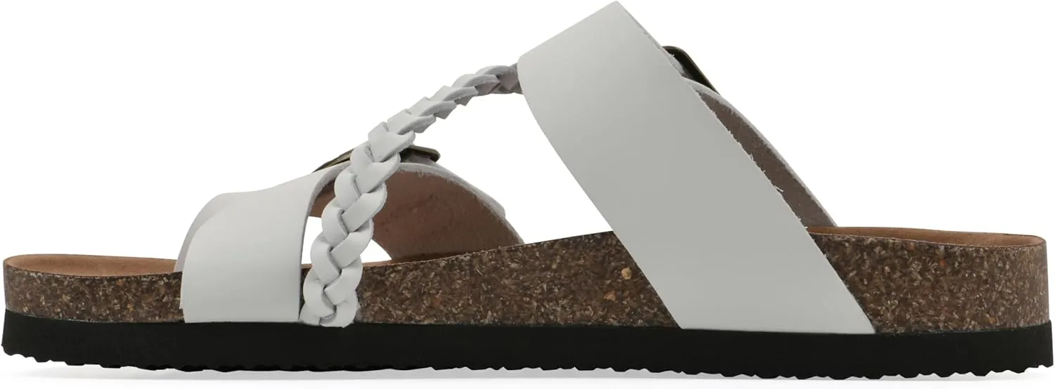 WHITE MOUNTAIN Women's Hammy Braided Signature Comfort-Molded Footbed Sandal